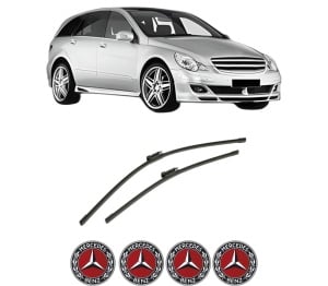 Set stergatoare auto MERCEDES-BENZ R-CLASS (W251, V251) din 2005-2014, pentru parbriz auto, 2 bucati, Bosch Aerotwin, din cauciuc siliconat rezistent, 4 Stickere Auto MERCEDES-BENZ - Img 2