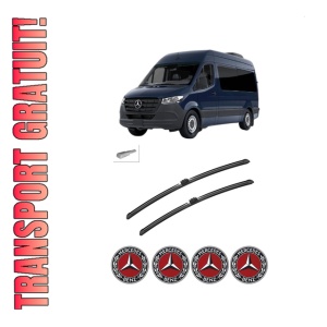 Set stergatoare auto MERCEDES-BENZ SPRINTER 3,5-t Van (B907, B910) din 2018-2025, pentru parbriz auto, 2 bucati, Bosch Aerotwin, din cauciuc siliconat rezistent, 4 Stickere Auto MERCEDES-BENZ