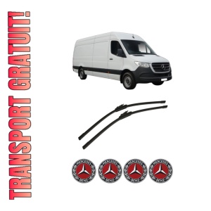 Set stergatoare auto MERCEDES-BENZ SPRINTER 4-t Van (B907, B910) din 2018-2025, pentru parbriz auto, 2 bucati, Bosch Aerotwin, din cauciuc siliconat rezistent, 4 Stickere Auto MERCEDES-BENZ