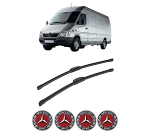 Set stergatoare auto MERCEDES-BENZ SPRINTER CLASSIC 4,6-t Bus (B909) din 2013, pentru parbriz auto, 2 bucati, Bosch Aerotwin Retrofit, din cauciuc siliconat rezistent, 4 Stickere Auto MERCEDES-BENZ - Img 2