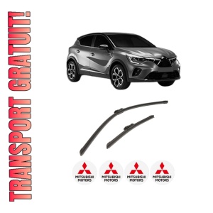 Set stergatoare auto MITSUBISHI ASX (VSX_, VSE_) din 2023, pentru parbriz auto, 2 bucati, Bosch Aerotwin, din cauciuc siliconat rezistent, 4 Stickere Auto MITSUBISHI