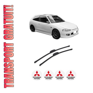 Set stergatoare auto MITSUBISHI COLT V (CJ_, CP_) din 1996-2003, pentru parbriz auto, 2 bucati, Bosch Aerotwin Retrofit, din cauciuc siliconat rezistent, 4 Stickere Auto MITSUBISHI