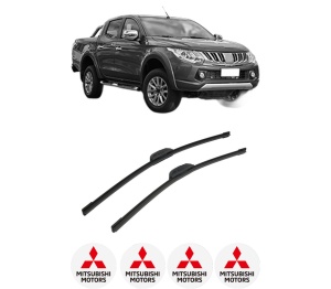 Set stergatoare auto MITSUBISHI L200 / TRITON (KJ_, KK_, KL_) din 2014-2019, pentru parbriz auto, 2 bucati, Bosch Aerotwin Retrofit, din cauciuc siliconat rezistent, 4 Stickere Auto MITSUBISHI - Img 2
