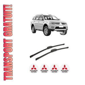 Set stergatoare auto MITSUBISHI PAJERO SPORT II (KH_, KG_) din 2008, pentru parbriz auto, 2 bucati, Bosch Aerotwin Retrofit, din cauciuc siliconat rezistent, 4 Stickere Auto MITSUBISHI