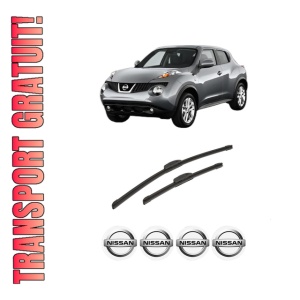 Set stergatoare auto NISSAN JUKE Van (F15) din 2010-2019, pentru parbriz auto, 2 bucati, Bosch Aerotwin Retrofit, din cauciuc siliconat rezistent, 4 Stickere Auto NISSAN