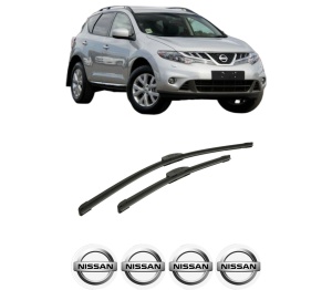 Set stergatoare auto NISSAN MURANO II VAN (Z51) din 2013-2014, pentru parbriz auto, 2 bucati, Bosch Aerotwin Retrofit, din cauciuc siliconat rezistent, 4 Stickere Auto NISSAN - Img 2