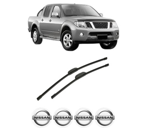 Set stergatoare auto NISSAN NAVARA NP300 (D40) din 2005-2016, pentru parbriz auto, 2 bucati, Bosch Aerotwin Retrofit, din cauciuc siliconat rezistent, 4 Stickere Auto NISSAN - Img 2