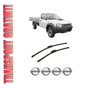 Set stergatoare auto NISSAN NAVARA NP300 Platform/Chassis (D40) din 2008-2010, pentru parbriz auto, 2 bucati, Bosch Aerotwin Retrofit, din cauciuc siliconat rezistent, 4 Stickere Auto NISSAN
