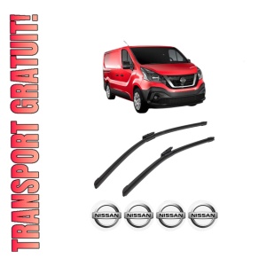 Set stergatoare auto NISSAN NV300 Van (X82) din 2016-2021, pentru parbriz auto, 2 bucati, Bosch Aerotwin Multi, din cauciuc siliconat rezistent, 4 Stickere Auto NISSAN