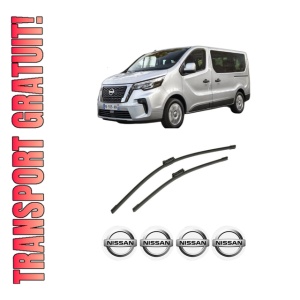 Set stergatoare auto NISSAN PRIMASTAR Bus (X82) din 2021, pentru parbriz auto, 2 bucati, Bosch Aerotwin, din cauciuc siliconat rezistent, 4 Stickere Auto NISSAN
