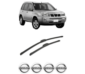 Set stergatoare auto NISSAN X-TRAIL I (T30) din 2001-2013, pentru parbriz auto, 2 bucati, Bosch Aerotwin Retrofit, din cauciuc siliconat rezistent, 4 Stickere Auto NISSAN - Img 2