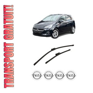 Set stergatoare auto OPEL CORSA E (X15) din 2014-2019, pentru parbriz auto, 2 bucati, Bosch Aerotwin Multi, din cauciuc siliconat rezistent, 4 Stickere Auto OPEL