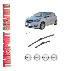 Set stergatoare auto OPEL KARL (C16) din 2015-2019, pentru parbriz auto, 2 bucati, Bosch Aerotwin Retrofit, din cauciuc siliconat rezistent, 4 Stickere Auto OPEL
