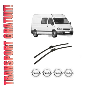 Set stergatoare auto OPEL MOVANO A Van (X70) din 1999-2003, pentru parbriz auto, 2 bucati, Bosch Aerotwin Retro Truck, din cauciuc siliconat rezistent, 4 Stickere Auto OPEL