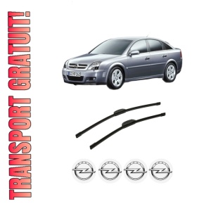 Set stergatoare auto OPEL VECTRA C GTS (Z02) din 2002-2009, pentru parbriz auto, 2 bucati, Bosch Aerotwin Retrofit, din cauciuc siliconat rezistent, 4 Stickere Auto OPEL