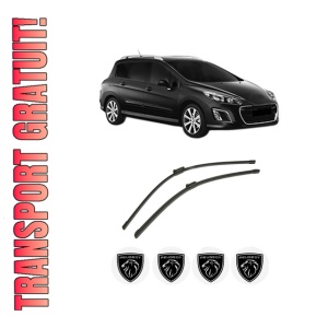 Set stergatoare auto PEUGEOT 308 SW I Estate Van (4E_) din 2008-2012, pentru parbriz auto, 2 bucati, Bosch Aerotwin, din cauciuc siliconat rezistent, 4 Stickere Auto PEUGEOT