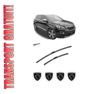 Set stergatoare auto PEUGEOT 508 SW II (FC_, FJ_, F4_) din 2018-2021, pentru parbriz auto, 2 bucati, Bosch Aerotwin, din cauciuc siliconat rezistent, 4 Stickere Auto PEUGEOT