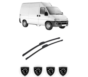 Set stergatoare auto PEUGEOT BOXER Van (244) din 2001-2009, pentru parbriz auto, 2 bucati, Bosch Aerotwin Retrofit, din cauciuc siliconat rezistent, 4 Stickere Auto PEUGEOT - Img 2