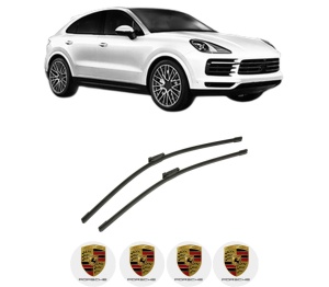 Set stergatoare auto PORSCHE CAYENNE Coupe (9YB) din 2019, pentru parbriz auto, 2 bucati, Bosch Aerotwin, din cauciuc siliconat rezistent, 4 Stickere Auto PORSCHE - Img 2