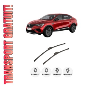 Set stergatoare auto RENAULT ARKANA I (LCM_, LDN_) din 2020-2021, pentru parbriz auto, 2 bucati, Bosch Aerotwin Retrofit, din cauciuc siliconat rezistent, 4 Stickere Auto RENAULT