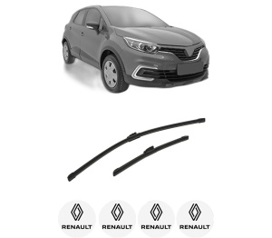 Set stergatoare auto RENAULT KAPTUR (H5_) din 2016-2021, pentru parbriz auto, 2 bucati, Bosch Aerotwin, din cauciuc siliconat rezistent, 4 Stickere Auto RENAULT - Img 2