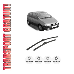 Set stergatoare auto RENAULT MEGANE Scénic (JA0/1_) din 1996-1999, pentru parbriz auto, 2 bucati, Bosch Aerotwin Retrofit, din cauciuc siliconat rezistent, 4 Stickere Auto RENAULT