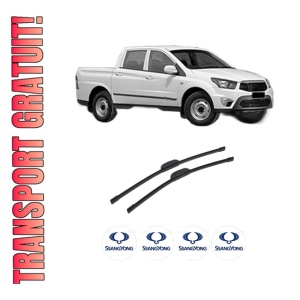 Set stergatoare auto SSANGYONG Actyon SPORTS II din 2012-2015, pentru parbriz auto, 2 bucati, Bosch Aerotwin Retrofit, din cauciuc siliconat rezistent, 4 Stickere Auto SSANGYONG