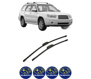 Set stergatoare auto SUBARU FORESTER (SH_) din 2008-2013, pentru parbriz auto, 2 bucati, Bosch Aerotwin Retrofit, din cauciuc siliconat rezistent, 4 Stickere Auto SUBARU - Img 2