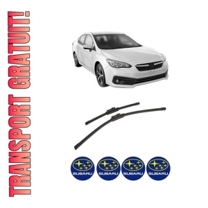 Set stergatoare auto SUBARU IMPREZA Hatchback (GT_) din 2017, pentru parbriz auto, 2 bucati, Bosch Aerotwin, din cauciuc siliconat rezistent, 4 Stickere Auto SUBARU