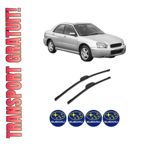 Set stergatoare auto SUBARU IMPREZA Saloon (GD) din 2000-2009, pentru parbriz auto, 2 bucati, Bosch Aerotwin Retrofit, din cauciuc siliconat rezistent, 4 Stickere Auto SUBARU
