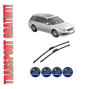 Set stergatoare auto SUBARU LEGACY IV Estate (BP) din 2003-2009, pentru parbriz auto, 2 bucati, Bosch Aerotwin Retrofit, din cauciuc siliconat rezistent, 4 Stickere Auto SUBARU