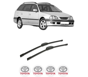 Set stergatoare auto TOYOTA AVENSIS Estate (_T22_) din 1997-2003, pentru parbriz auto, 2 bucati, Bosch Aerotwin Retrofit, din cauciuc siliconat rezistent, 4 Stickere Auto TOYOTA - Img 2