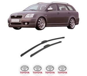 Set stergatoare auto TOYOTA AVENSIS Estate (_T25_) din 2003-2008, pentru parbriz auto, 2 bucati, Bosch Aerotwin Retrofit, din cauciuc siliconat rezistent, 4 Stickere Auto TOYOTA - Img 2