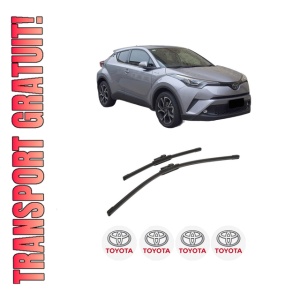Set stergatoare auto TOYOTA C-HR VAN (_X1_) din 2016, pentru parbriz auto, 2 bucati, Bosch Aerotwin, din cauciuc siliconat rezistent, 4 Stickere Auto TOYOTA