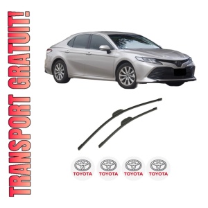 Set stergatoare auto TOYOTA CAMRY Saloon (_V5_) din 2011-2018, pentru parbriz auto, 2 bucati, Bosch Aerotwin Retrofit, din cauciuc siliconat rezistent, 4 Stickere Auto TOYOTA