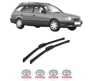 Set stergatoare auto TOYOTA COROLLA Estate (_E11_) din 1997-2001, pentru parbriz auto, 2 bucati, Bosch Aerotwin Retrofit, din cauciuc siliconat rezistent, 4 Stickere Auto TOYOTA - Img 2
