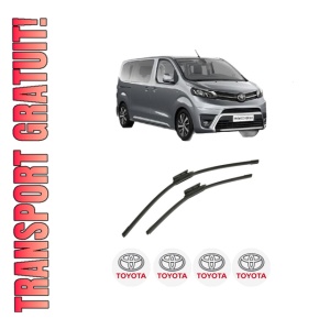 Set stergatoare auto TOYOTA PROACE VERSO Bus (MPY_) din 2016-2024, pentru parbriz auto, 2 bucati, Bosch Aerotwin, din cauciuc siliconat rezistent, 4 Stickere Auto TOYOTA