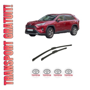Set stergatoare auto TOYOTA RAV 4 IV (_A4_) din 2012-2019, pentru parbriz auto, 2 bucati, Bosch Aerotwin Retrofit, din cauciuc siliconat rezistent, 4 Stickere Auto TOYOTA