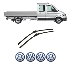Set stergatoare auto Volkswagen CRAFTER 30-50 Platform/Chassis (2F_) din 2006-2016, pentru parbriz auto, 2 bucati, Bosch Aerotwin, din cauciuc siliconat rezistent, 4 Stickere Auto Volkswagen - Img 2