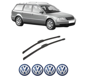 Set stergatoare auto Volkswagen PASSAT B5.5 Variant (3B6) din 2000-2005, pentru parbriz auto, 2 bucati, Bosch Aerotwin Retrofit, din cauciuc siliconat rezistent, 4 Stickere Auto Volkswagen - Img 2