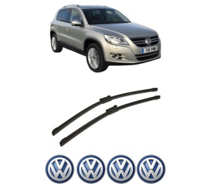Set stergatoare auto Volkswagen TIGUAN VAN (5N_) din 2007-2018, pentru parbriz auto, 2 bucati, Bosch Aerotwin, din cauciuc siliconat rezistent, 4 Stickere Auto Volkswagen - Img 2