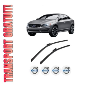 Set stergatoare auto VOLVO S60 II Cross Country (134) din 2015-2018, pentru parbriz auto, 2 bucati, Bosch Aerotwin Multi, din cauciuc siliconat rezistent, 4 Stickere Auto VOLVO
