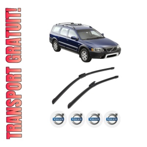Set stergatoare auto VOLVO XC70 II (136) din 2007-2016, pentru parbriz auto, 2 bucati, Bosch Aerotwin Multi, din cauciuc siliconat rezistent, 4 Stickere Auto VOLVO