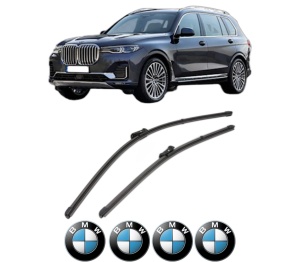 Set stergatoare BMW Seria X7 (G07) din 2019-2022, pentru parbriz auto, 2 bucati, Valeo Silencio Xtrm, din cauciuc siliconat rezistent, 4 Stickere Auto BMW Seria v39528