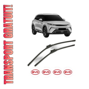Set stergatoare BYD ATTO 2 din 2024, pentru parbriz auto, 2 bucati, Bosch Aerotwin, din cauciuc siliconat rezistent, 4 Stickere Auto BYD