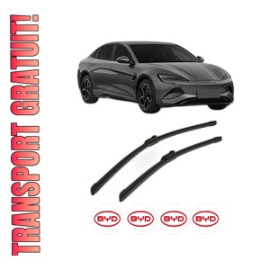 Set stergatoare BYD SEAL U din 2024, pentru parbriz auto, 2 bucati, Bosch Aerotwin, din cauciuc siliconat rezistent, 4 Stickere Auto BYD