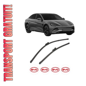 Set stergatoare BYD SEAL U din 2024, pentru parbriz auto, 2 bucati, Valeo Silencio Xtrm, din cauciuc siliconat rezistent, 4 Stickere Auto BYD