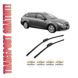 Set stergatoare CHEVROLET CRUZE Station Wagon (J308) din 2012-2015, pentru parbriz auto, 2 bucati, Bosch Aerotwin Retrofit, din cauciuc siliconat rezistent, 4 Stickere Auto CHEVROLET