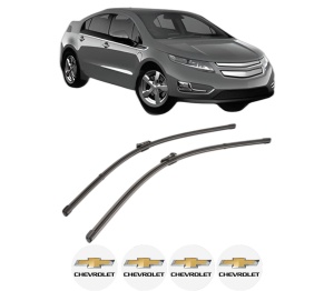 Set stergatoare CHEVROLET VOLT din 2011, pentru parbriz auto, 2 bucati, Valeo Silencio Xtrm, din cauciuc siliconat rezistent, 4 Stickere Auto CHEVROLET v37788