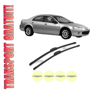 Set stergatoare CHRYSLER SEBRING (JR) din 2001-2007, pentru parbriz auto, 2 bucati, Bosch Aerotwin Retrofit, din cauciuc siliconat rezistent, 4 Stickere Auto CHRYSLER